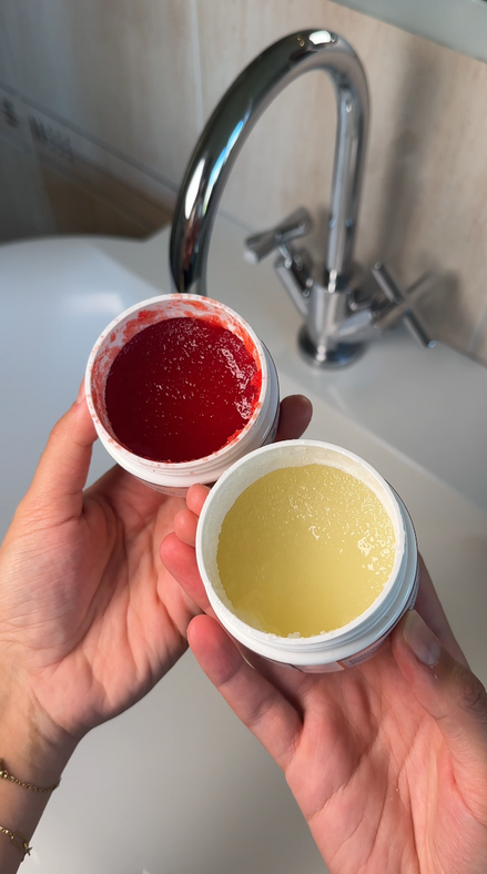 The Argan Scrub Duo sugar scrubs with argan oil