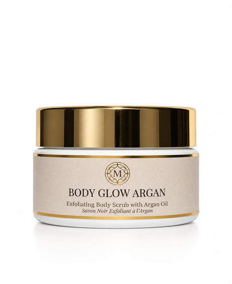 BODY GLOW ARGAN - Exfoliating Black Soap with Argan Oil
